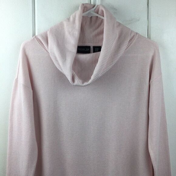 Rachel Zoe Pink Sweater,‎  Pastel Pink Cowl Neck Top, Size - XS - Picture 3 of 9